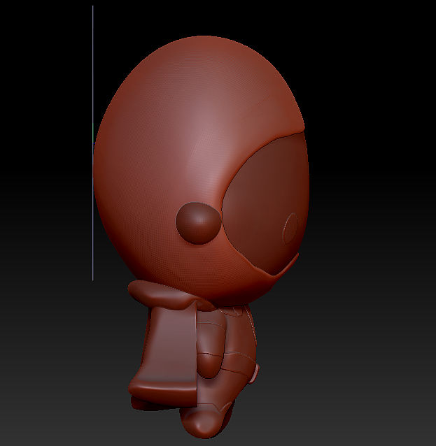 Q版人物设计画3D图，3D建模拆件，涂色设计