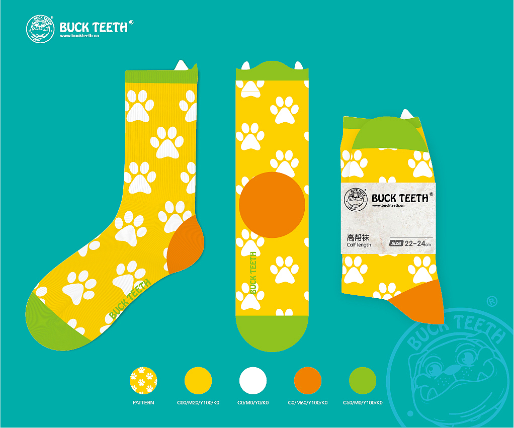 BUCK TEETH 活力棉襪設(shè)計(jì)（圖ZMjM0OTU1OTA4） - 其他服裝 - 站酷設(shè)計(jì)師ACME愛柯玫廣告原創(chuàng)素材 - 站酷ZCOOL