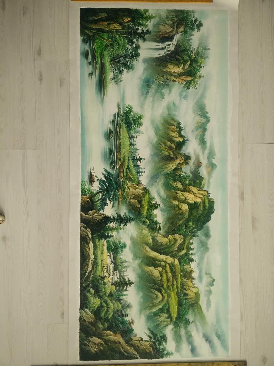 创新刀油山水画。有意联系