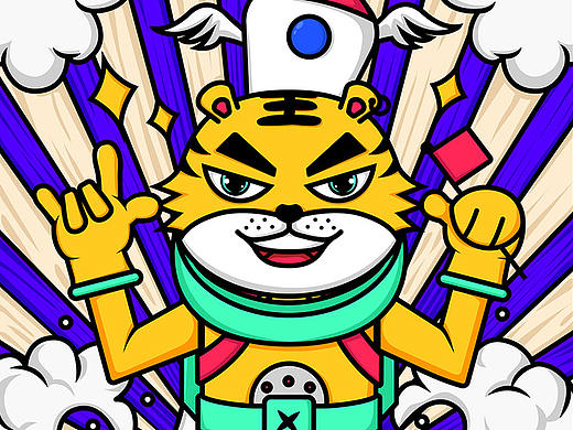 虎年潮流插画（个人主页-ZNTQzNTkwMTI=） - 新锐潮流插画 - 站酷设计师仙修原创素材 - 站酷ZCOOL