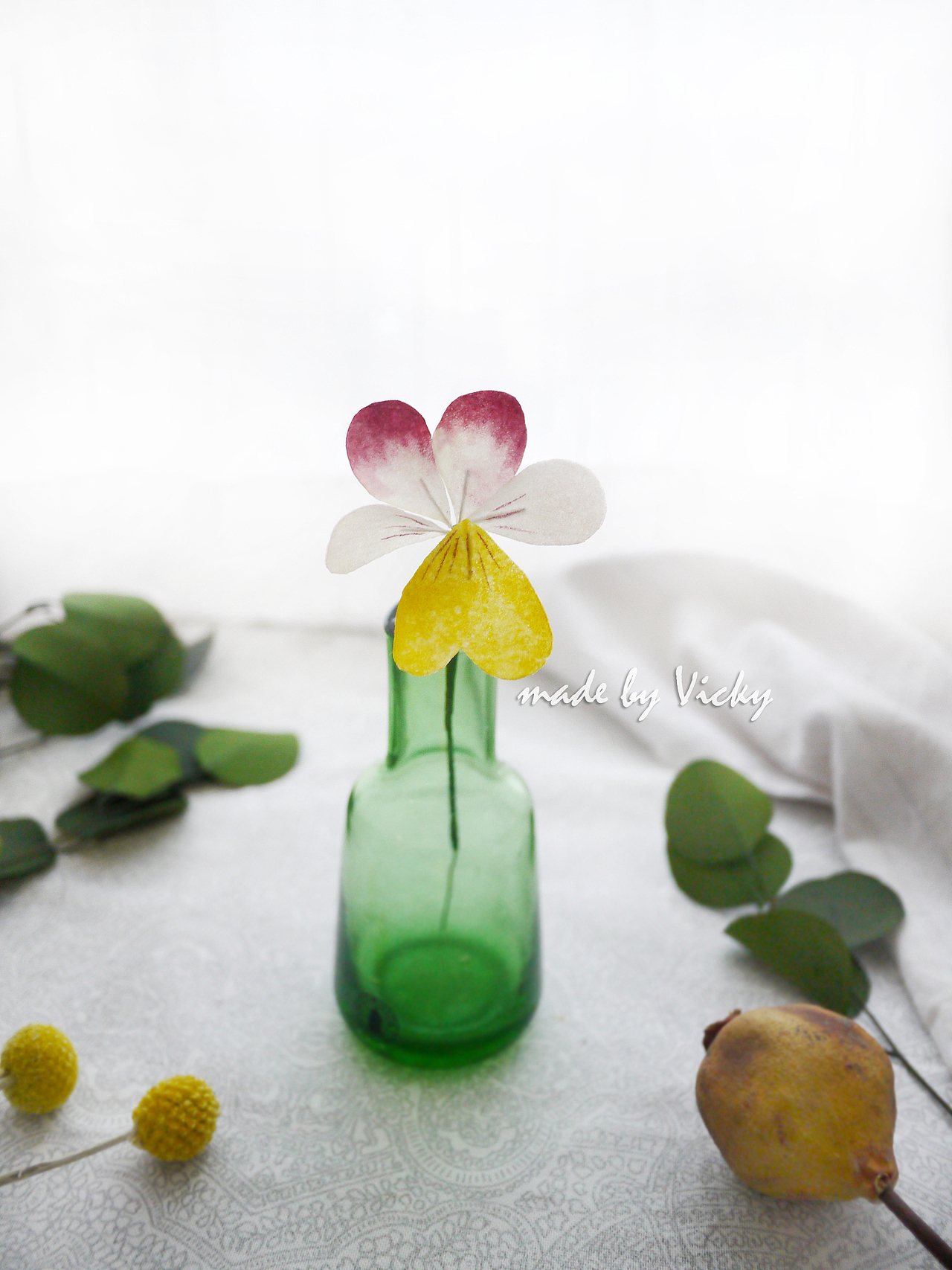 糯米纸花插个花盒，可以吃的花哦（图ZMTUxOTEzMzI4） - 其他手工艺 - 站酷设计师小麦子vicky原创素材 - 站酷ZCOOL