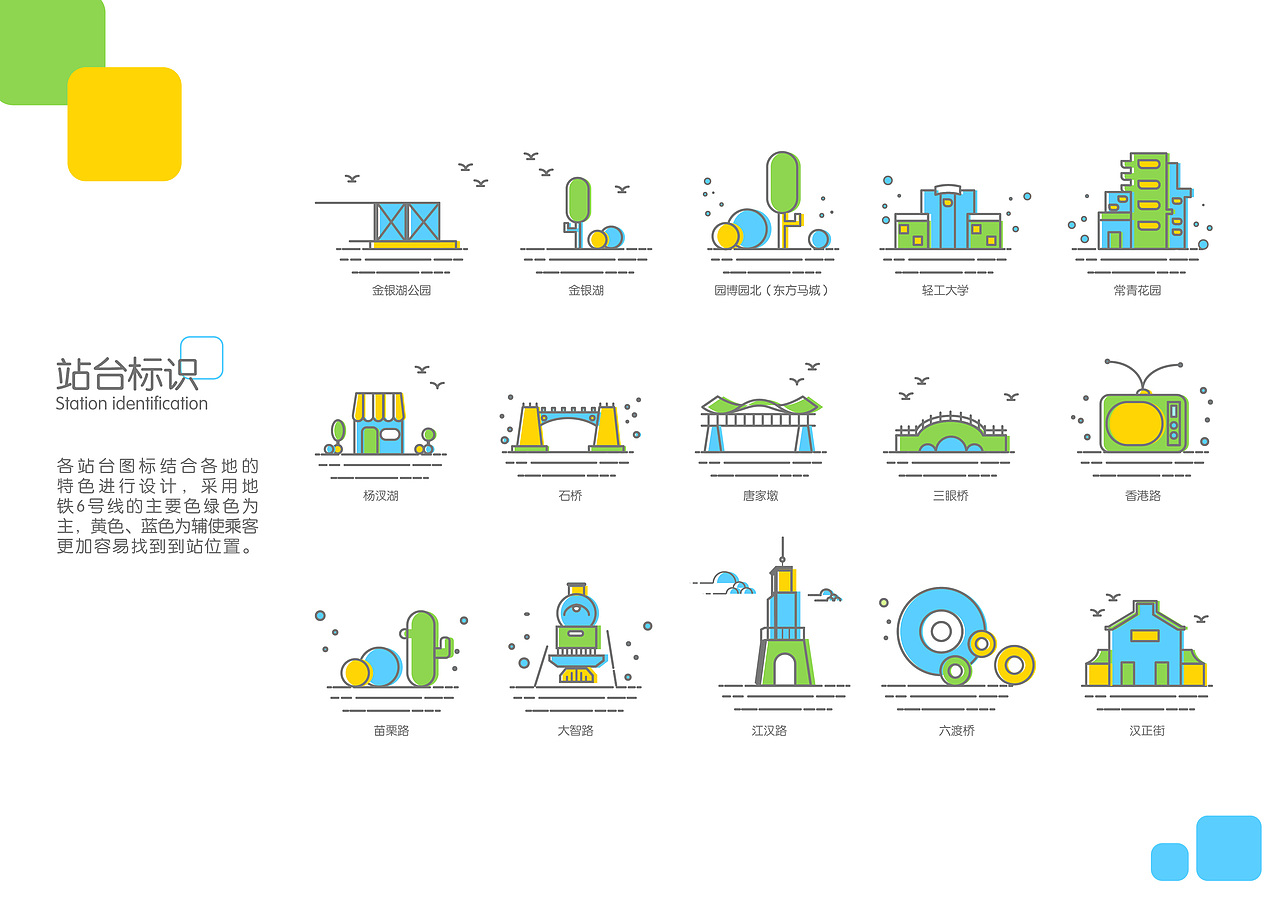 武汉6号线地铁各站图标