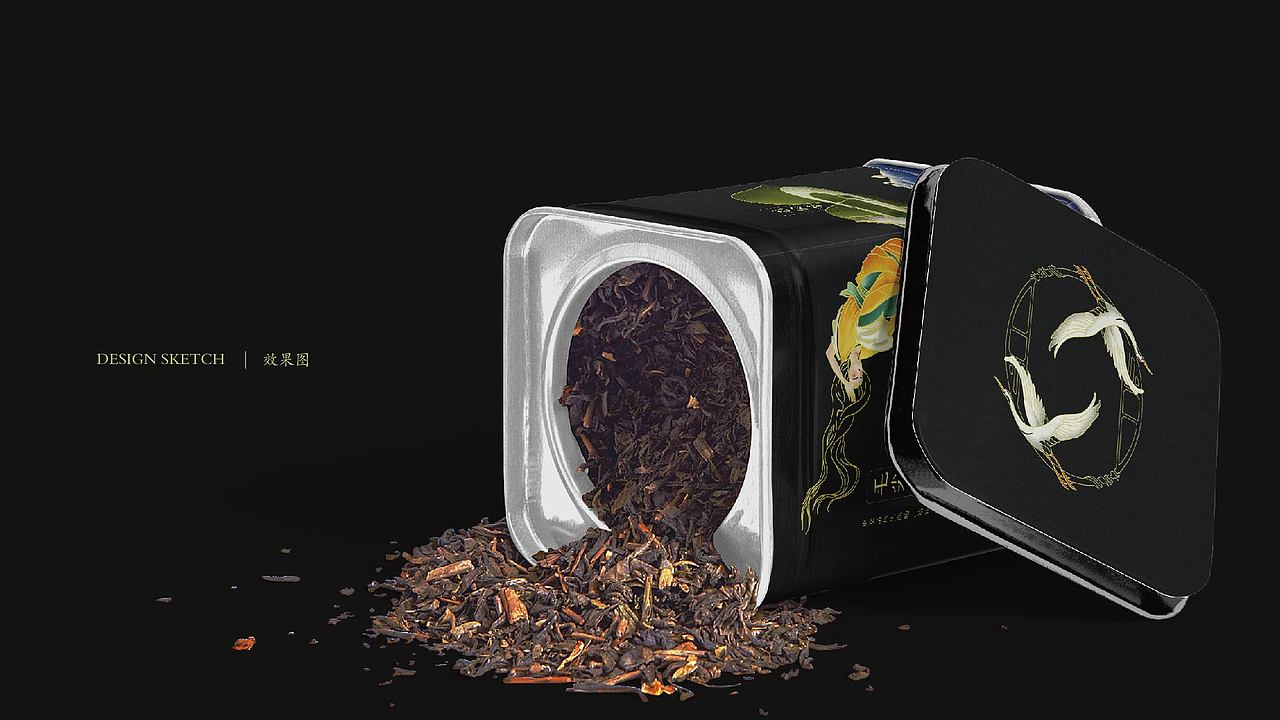 茶叶罐插画包装