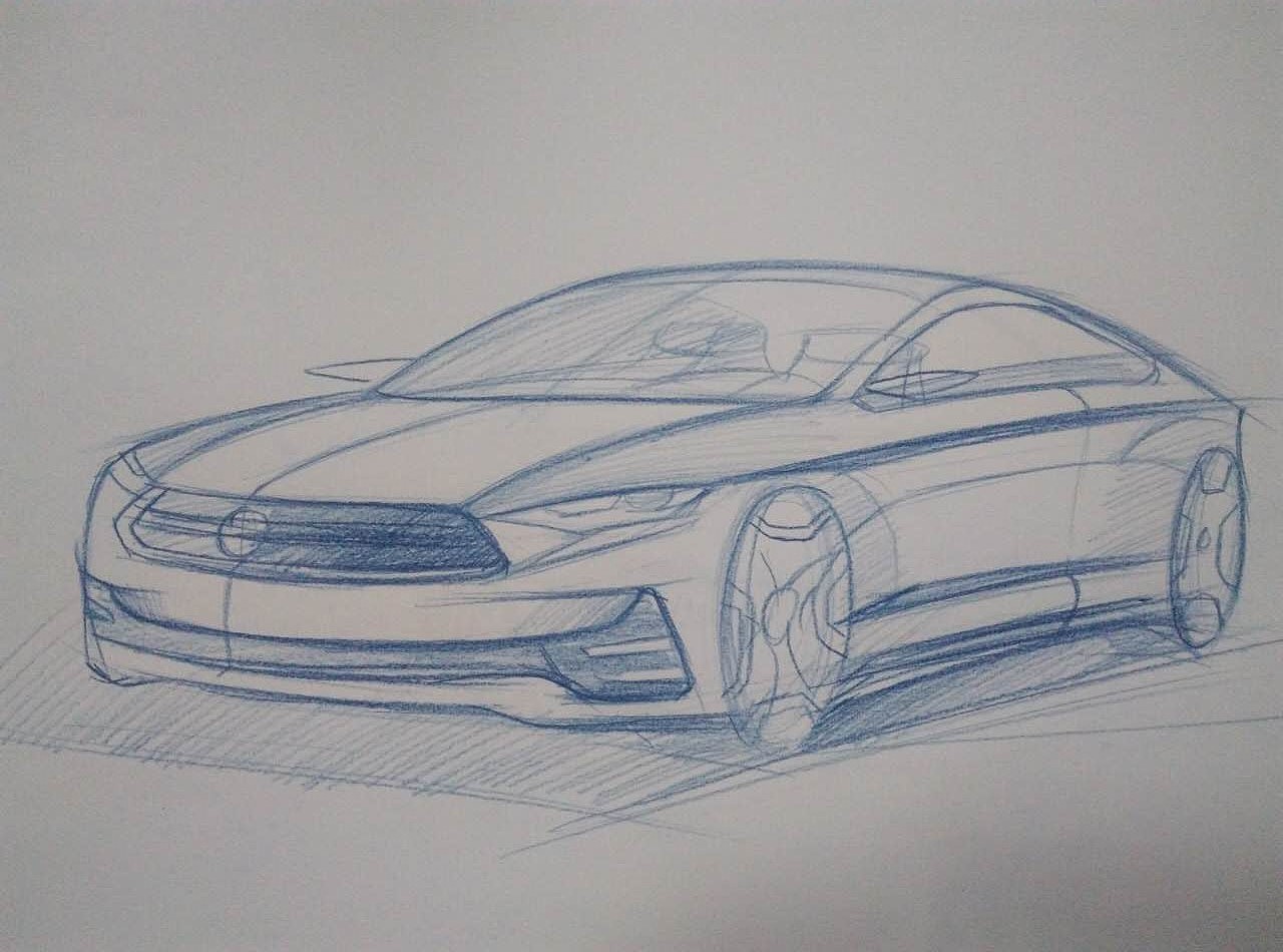 汽车草图效果图