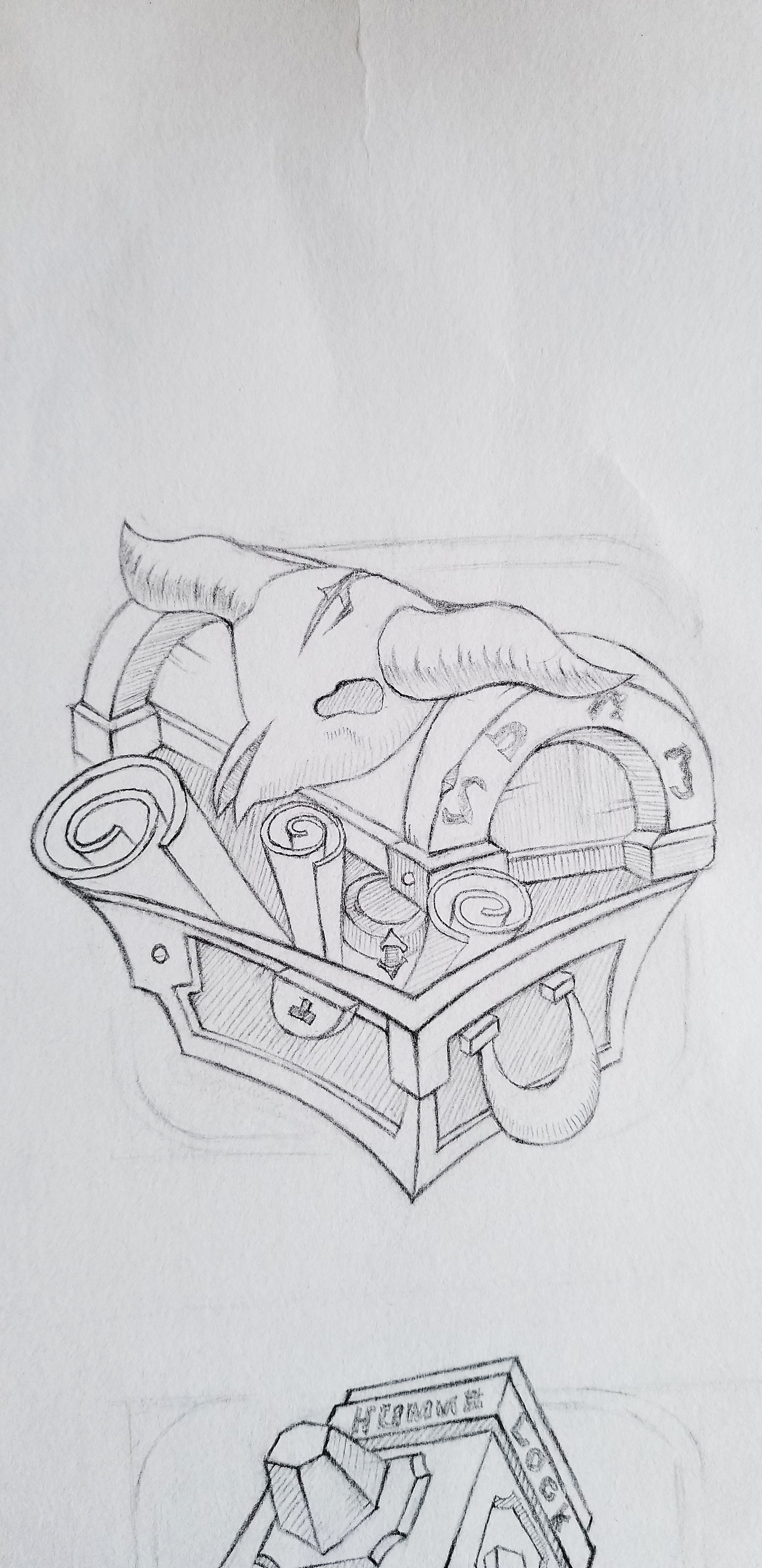 铅笔手绘游戏图标线稿