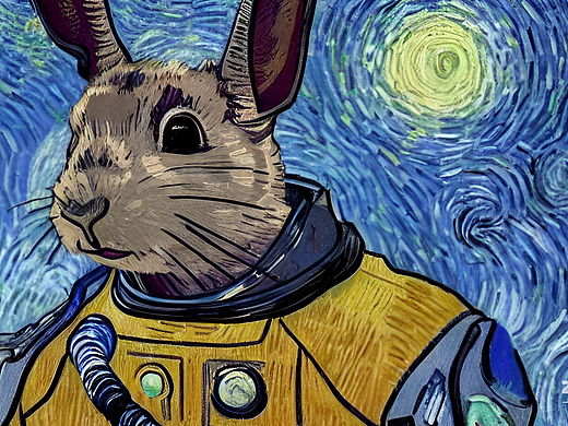 #AI创作实验室#太空兔子