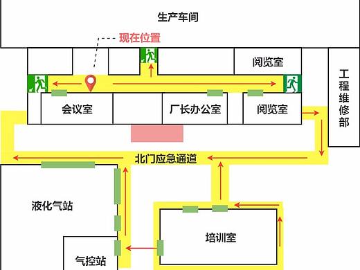 生产车间应急通道规划图--迅捷画图