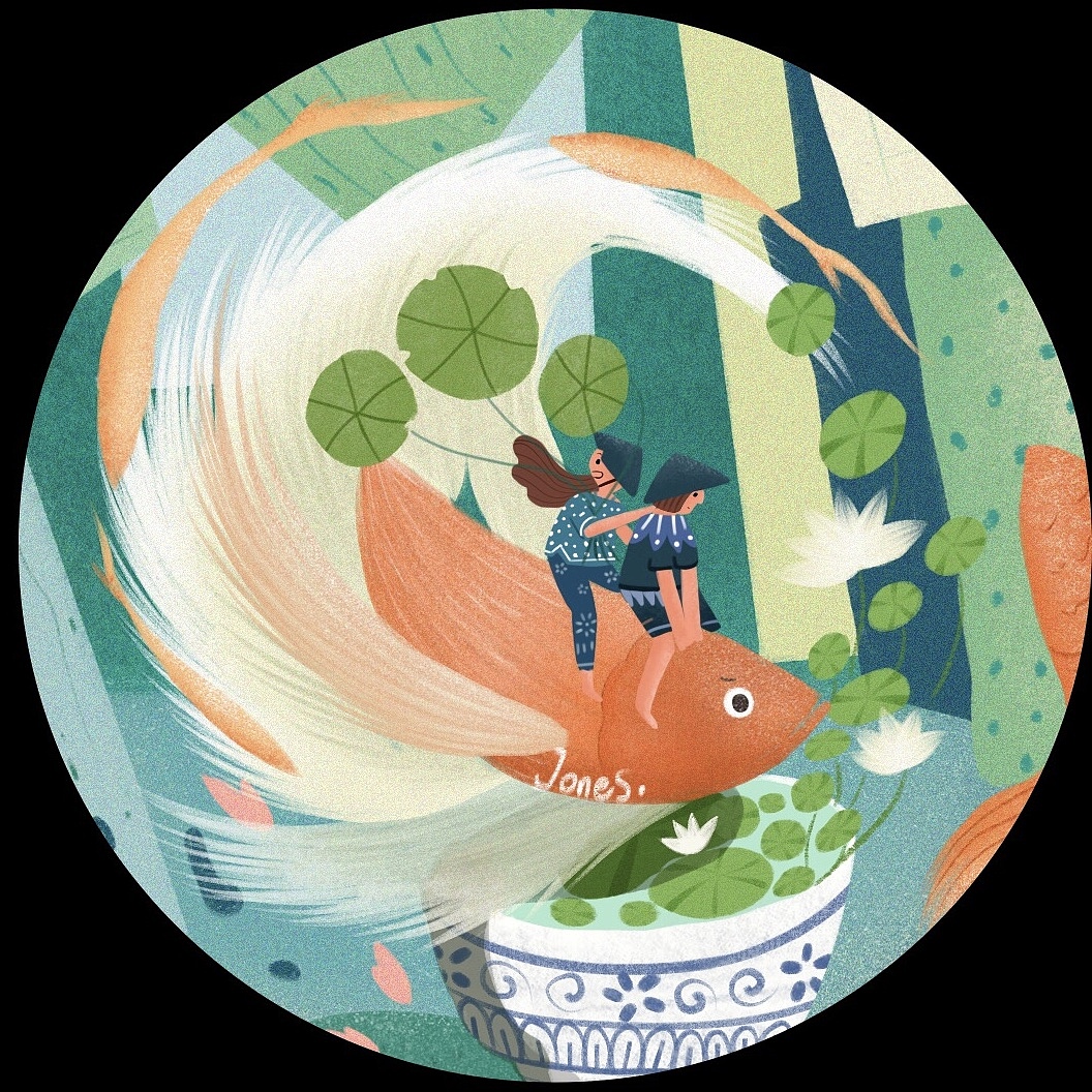 碗莲✨（图ZMTUzODQ3NzIw） - 儿童插画 - 站酷设计师鹿角Jones原创素材 - 站酷ZCOOL