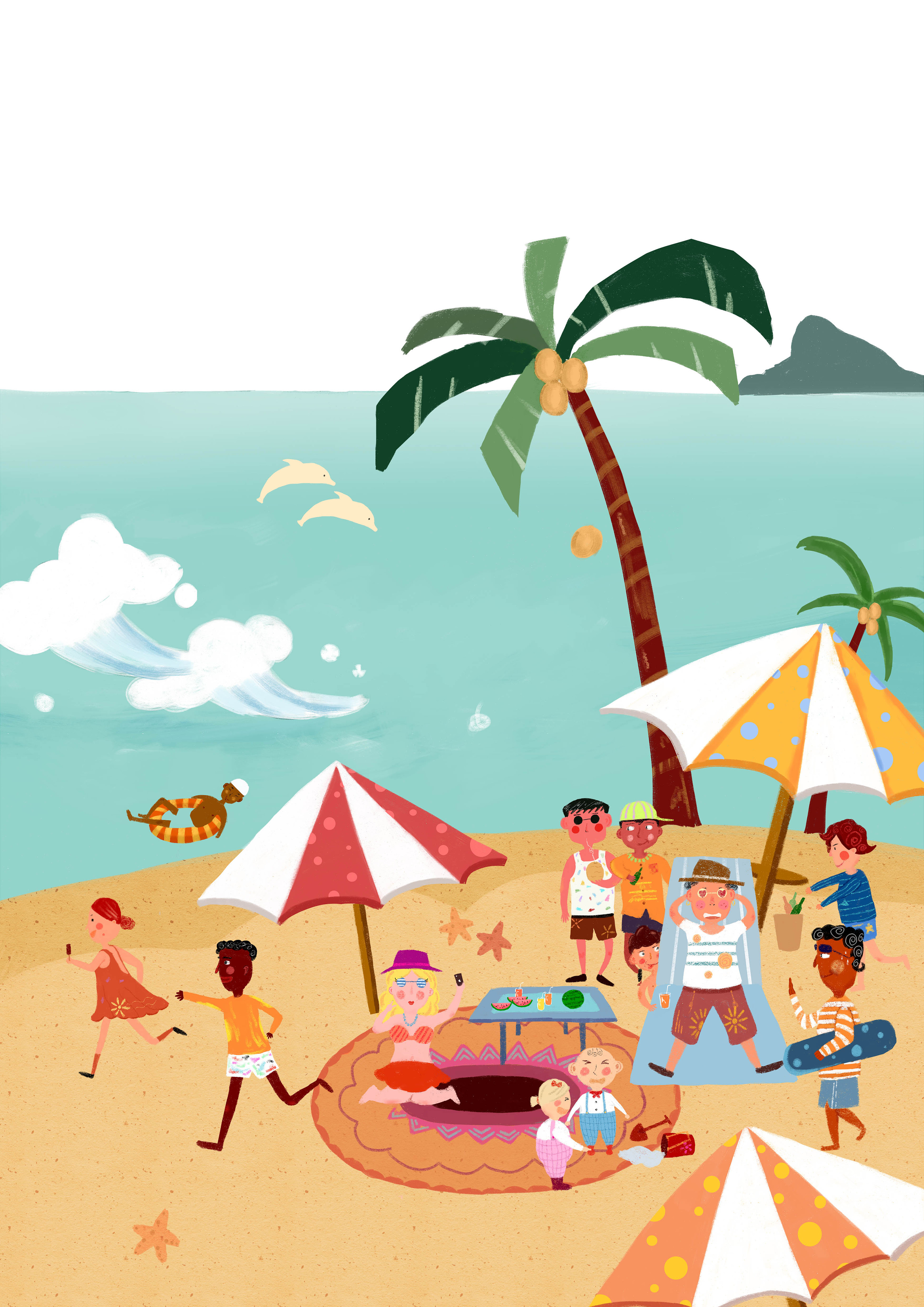 沙滩小岛图片素材免费下载 - 觅知网