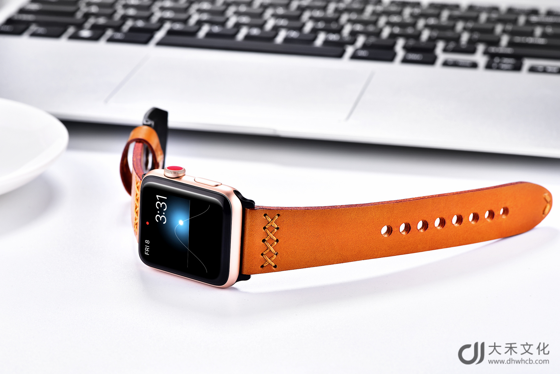 适用苹果手表皮表带 apple watch真皮表带酷奇印花表带iwatch表带-阿里巴巴