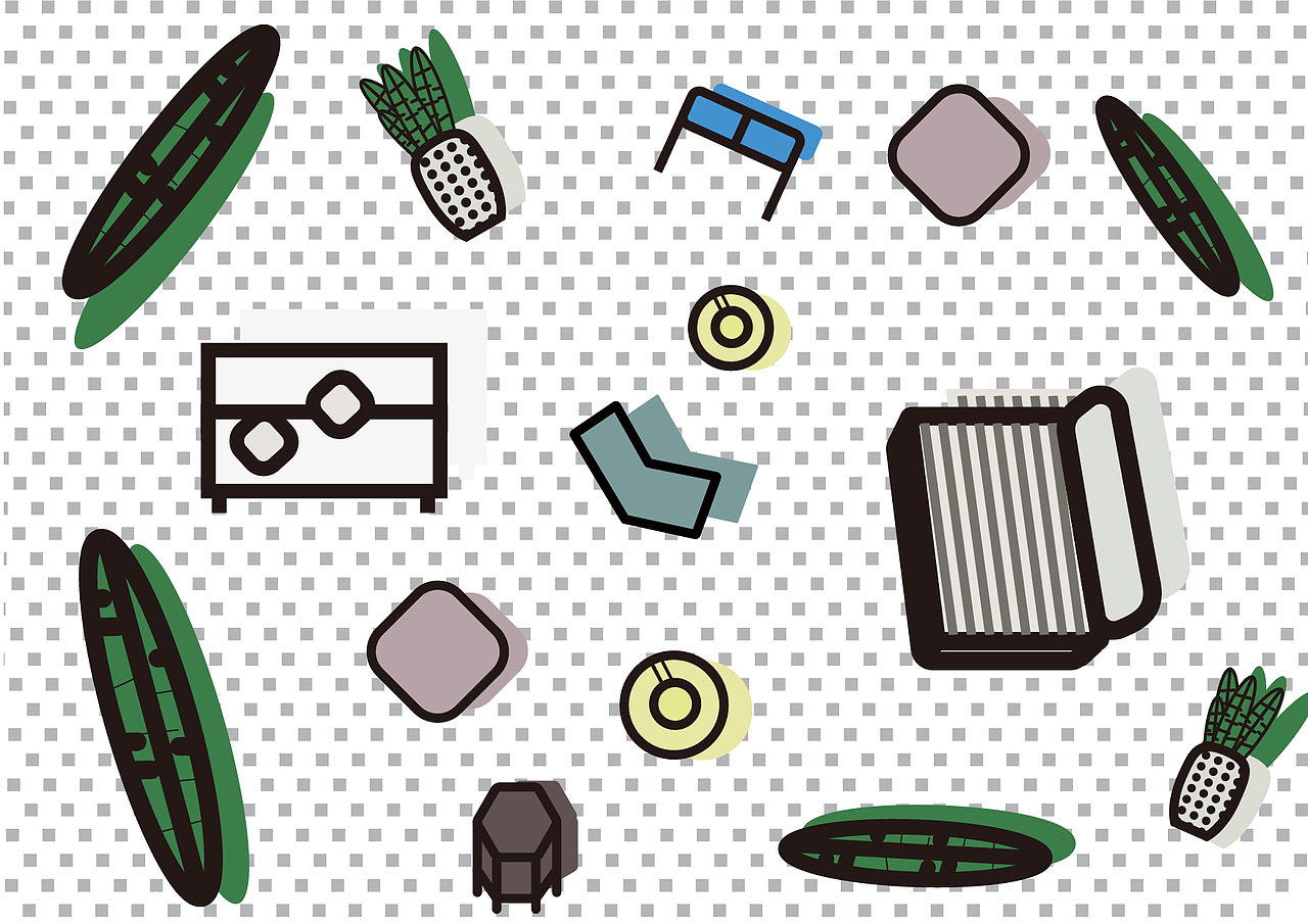 室内小插画（图ZMTIxMTk0MjU2） - 商业插画 - 站酷设计师半抹清新原创素材 - 站酷ZCOOL