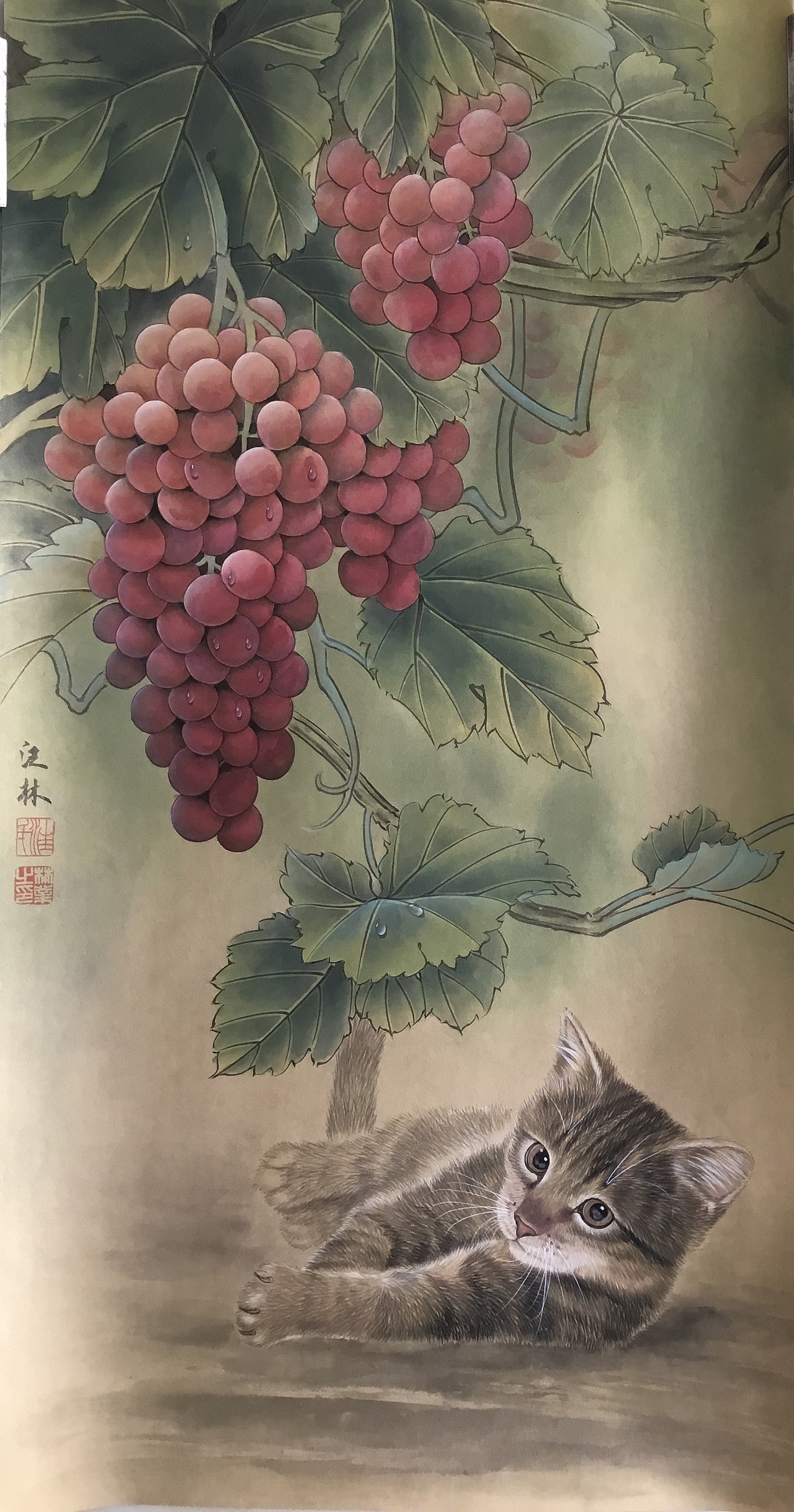 画家汪林工笔画作品
