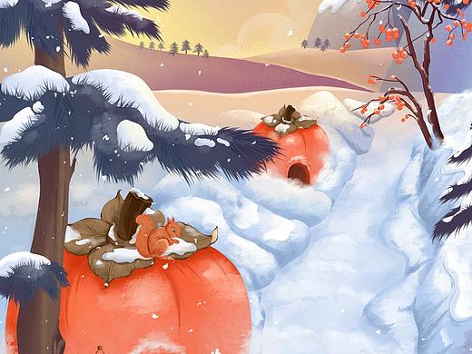 节气插画--大雪