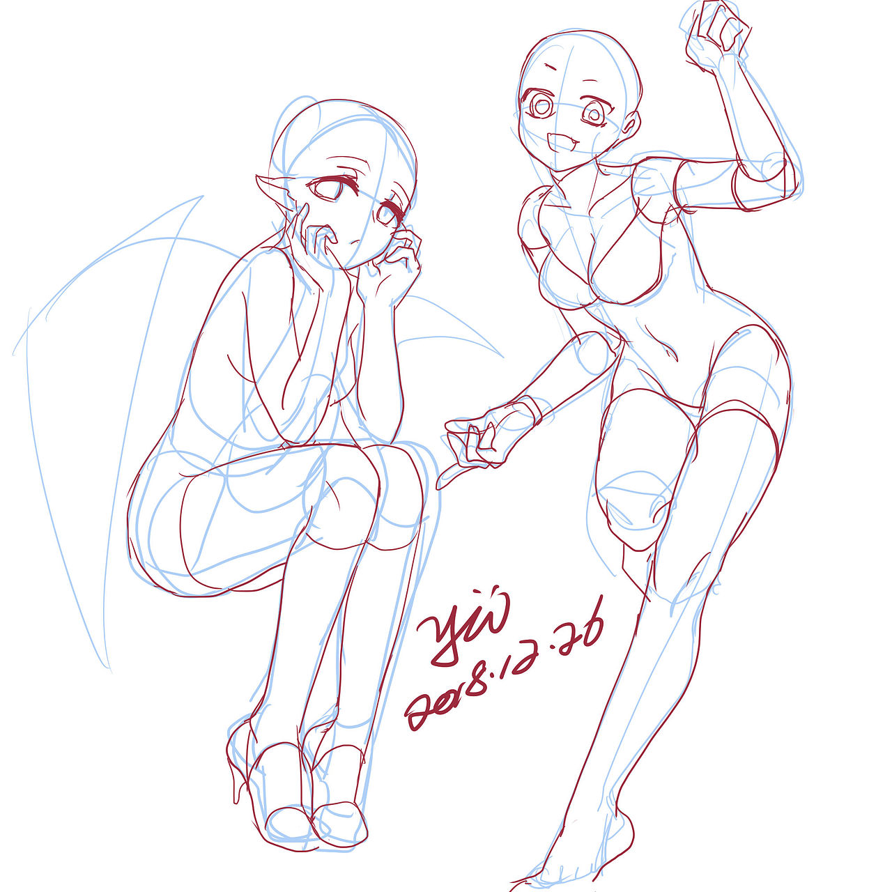 2018下半年的部分速写练习