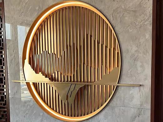 玄关圆的设计千变万化背景墙金属装饰如何出彩这样设计