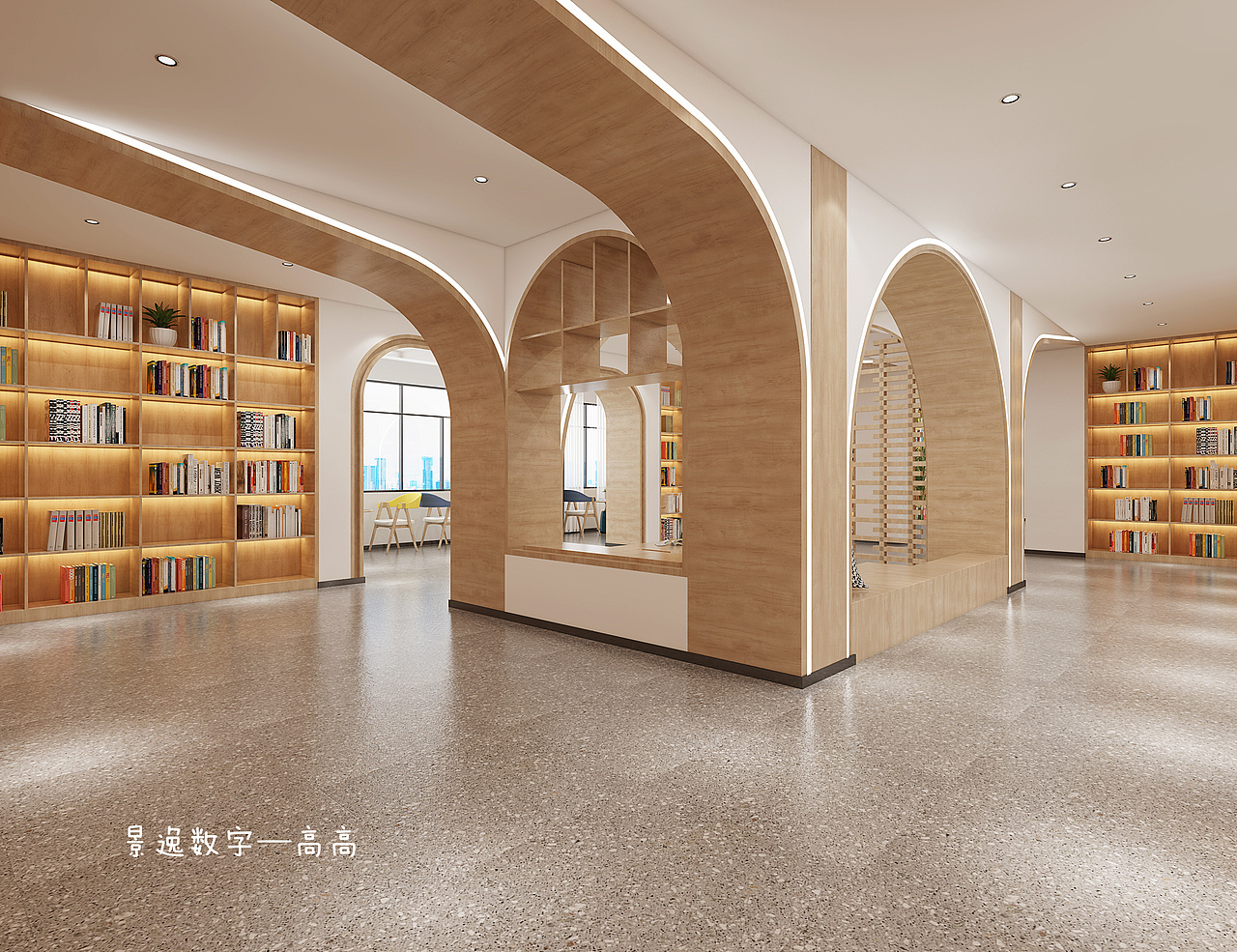 一组图书馆（图ZMjQ0Nzg5Njgw） - 家装设计 - 站酷设计师景逸效果图原创素材 - 站酷ZCOOL