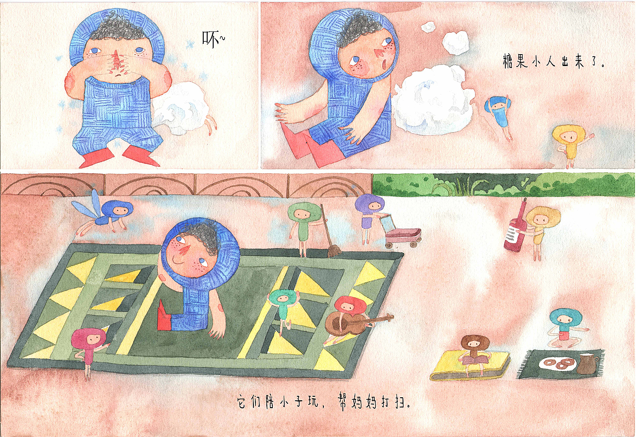 《糖果雨》（图ZMTIwMTU5MzY0） - 绘本 - 站酷设计师小梨子anner原创素材 - 站酷ZCOOL