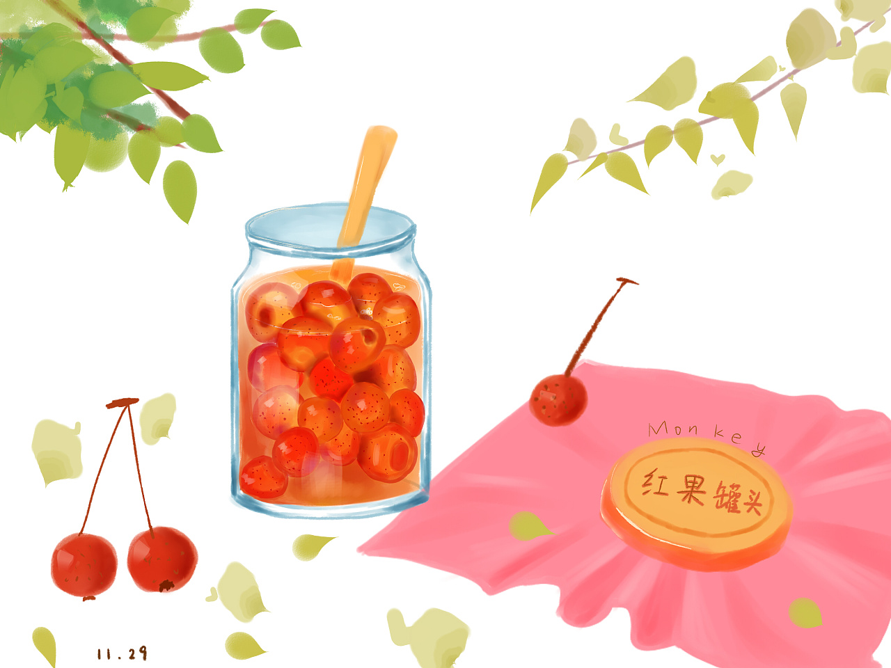 红果罐头|插画|插画习作|胡椒猴 - 原创作品 - 站酷 (zcool)