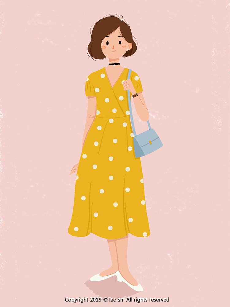 春季穿搭（图ZMTUxNDM1MjIw） - 商业插画 - 站酷设计师陶莳Taoshi原创素材 - 站酷ZCOOL