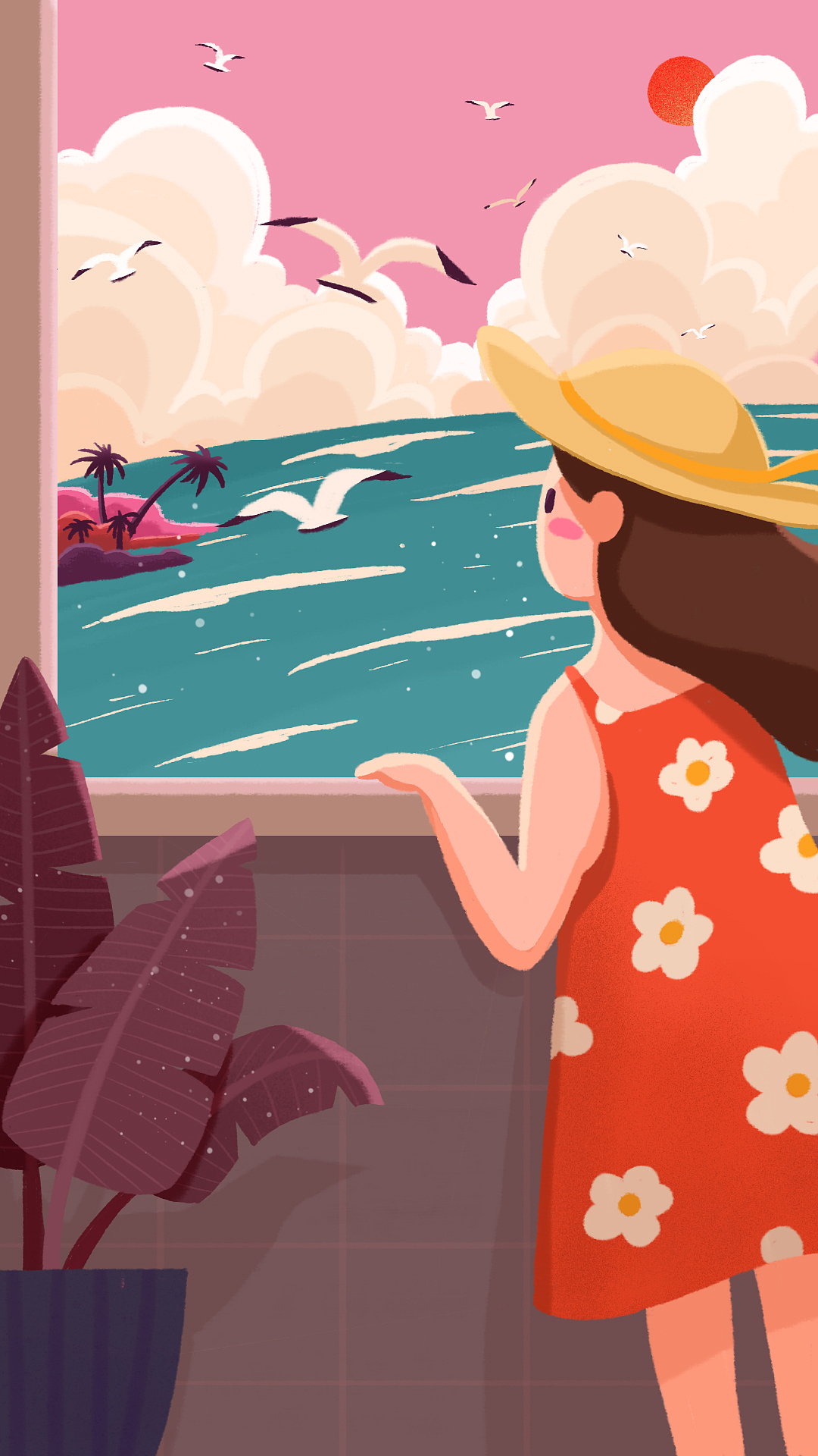 在海边（图ZMjY4NDE5NTMy） - 儿童插画 - 站酷设计师橙可妮_原创素材 - 站酷ZCOOL