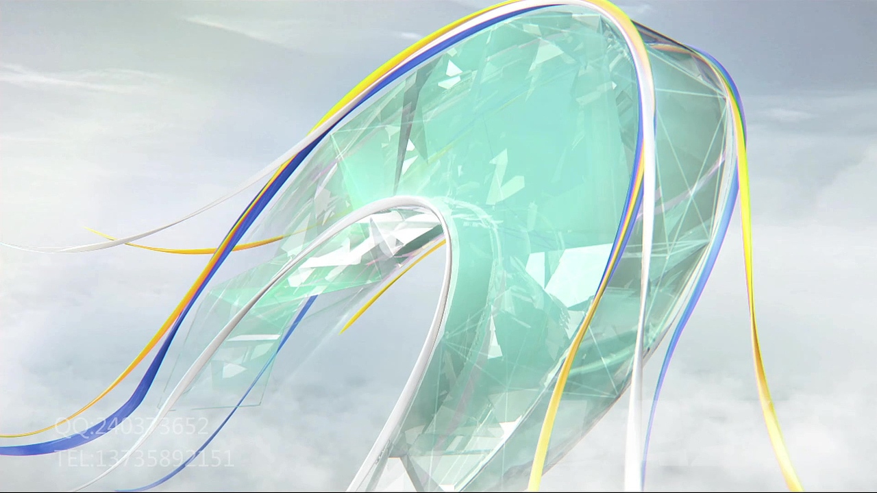 彩带从瓶口迸发出来,冲出云霄,带出龙泉LOGO中的“C”字纹样