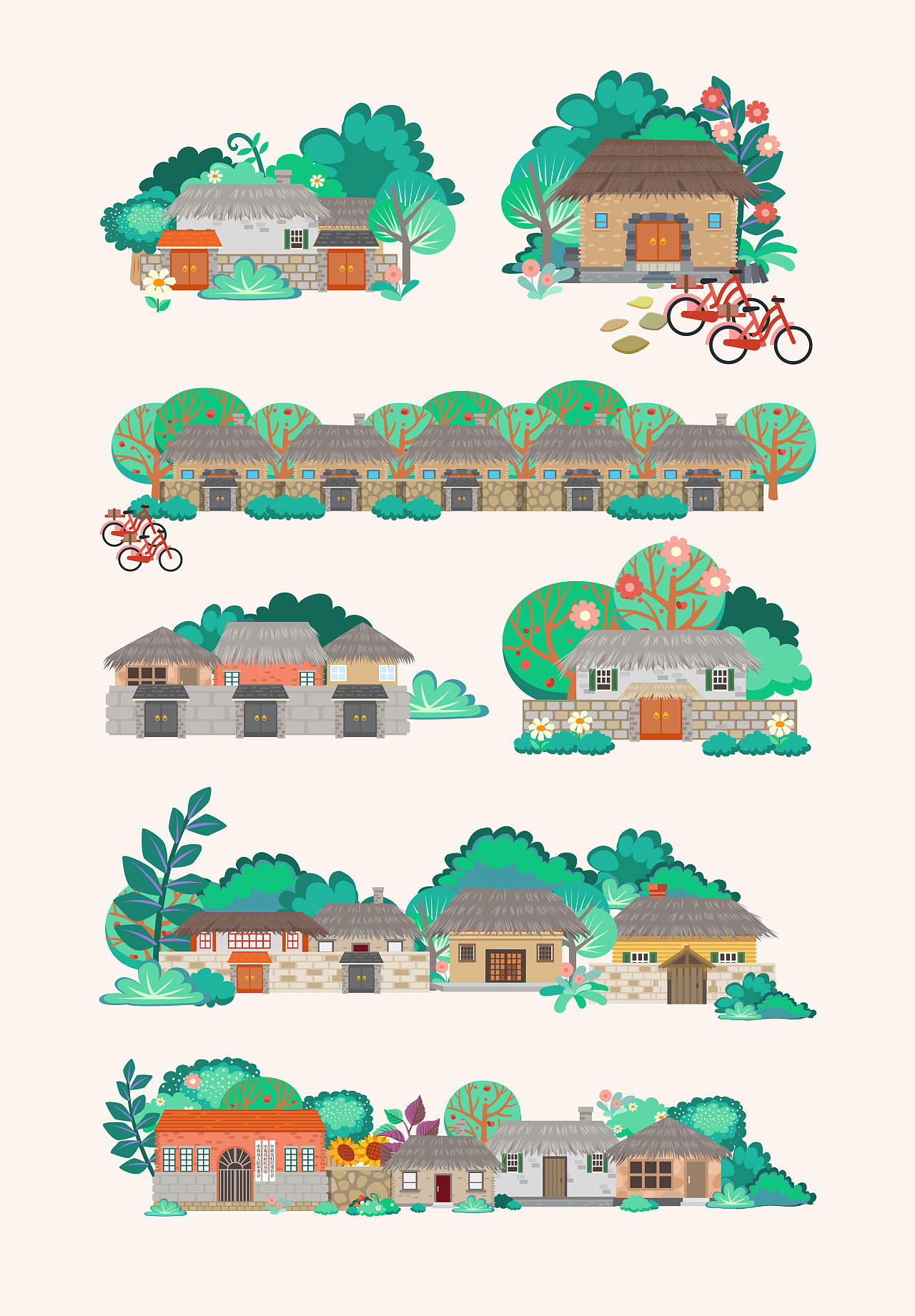 要有很多很多的树和草药,很多很多的海草房……然后出来了第一版草稿