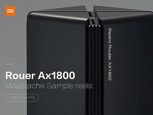 小米路由器AX1800+小爱音箱C4D三维渲染 动画【3-5月】