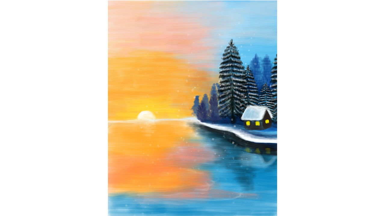 数位板ps风景画