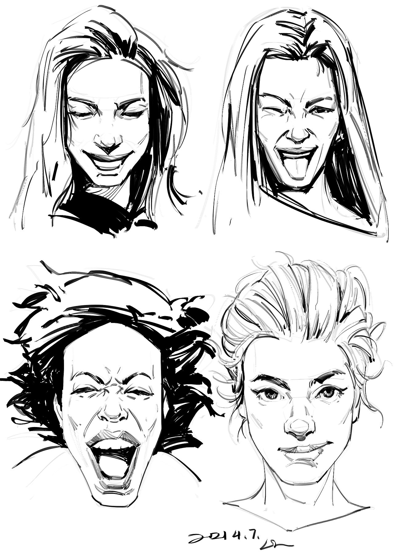 最近的部分速写练习（图ZMjUwNTI0ODY0） - 绘画 - 站酷设计师半岛酒徒原创素材 - 站酷ZCOOL