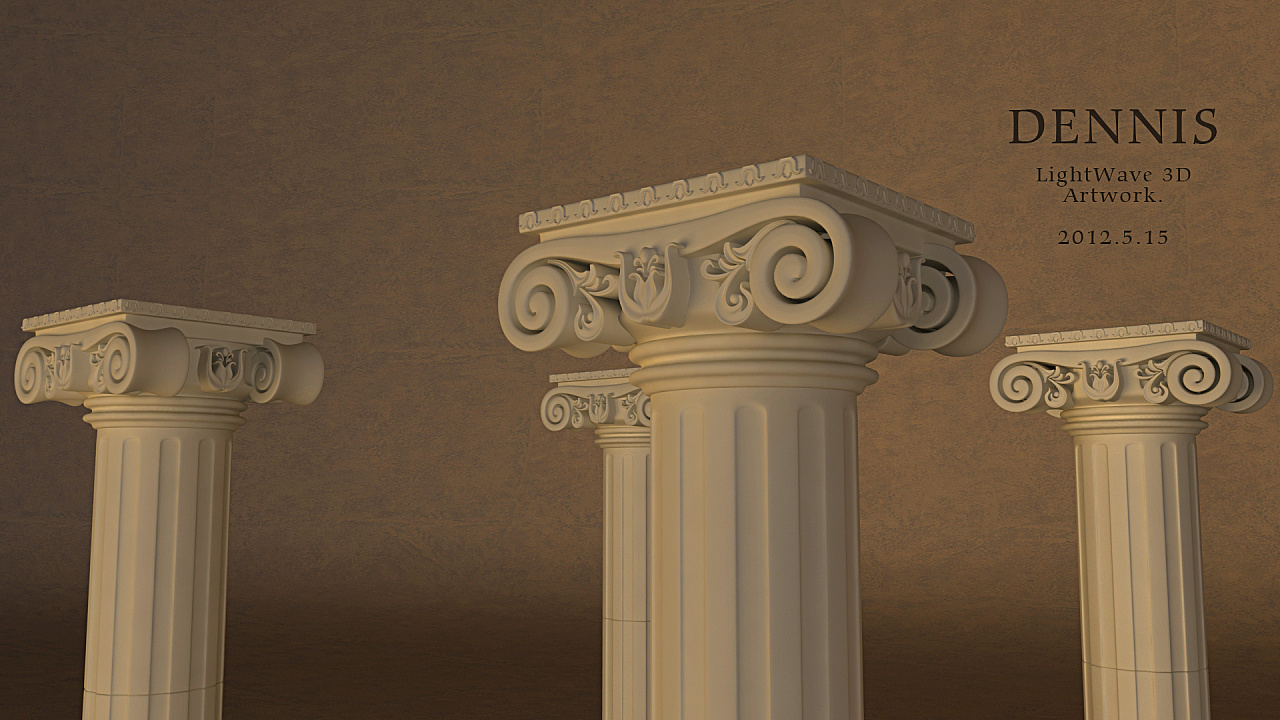 罗马柱(建模练习)望大家指点