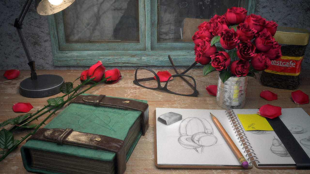 Amber01636-做旧桌面练习