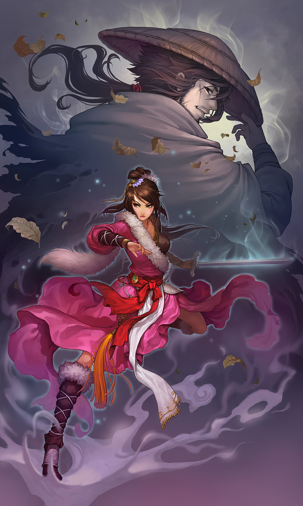 好久米发新的了,武侠宣传画