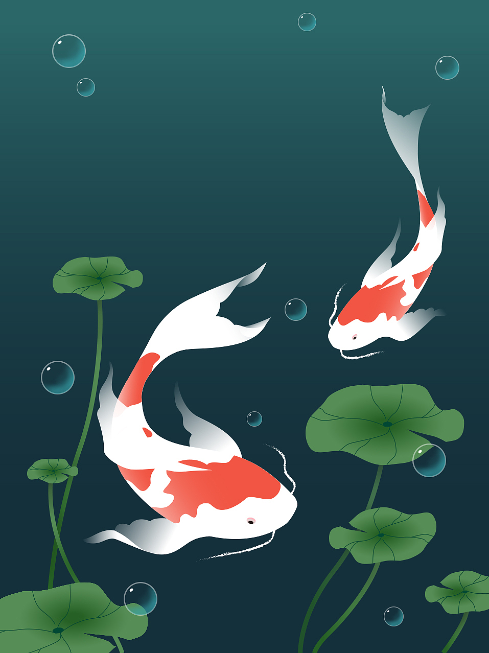 锦鲤有运势（图ZMTk2MzM5NDI0） - 商业插画 - 站酷设计师三米映画原创素材 - 站酷ZCOOL