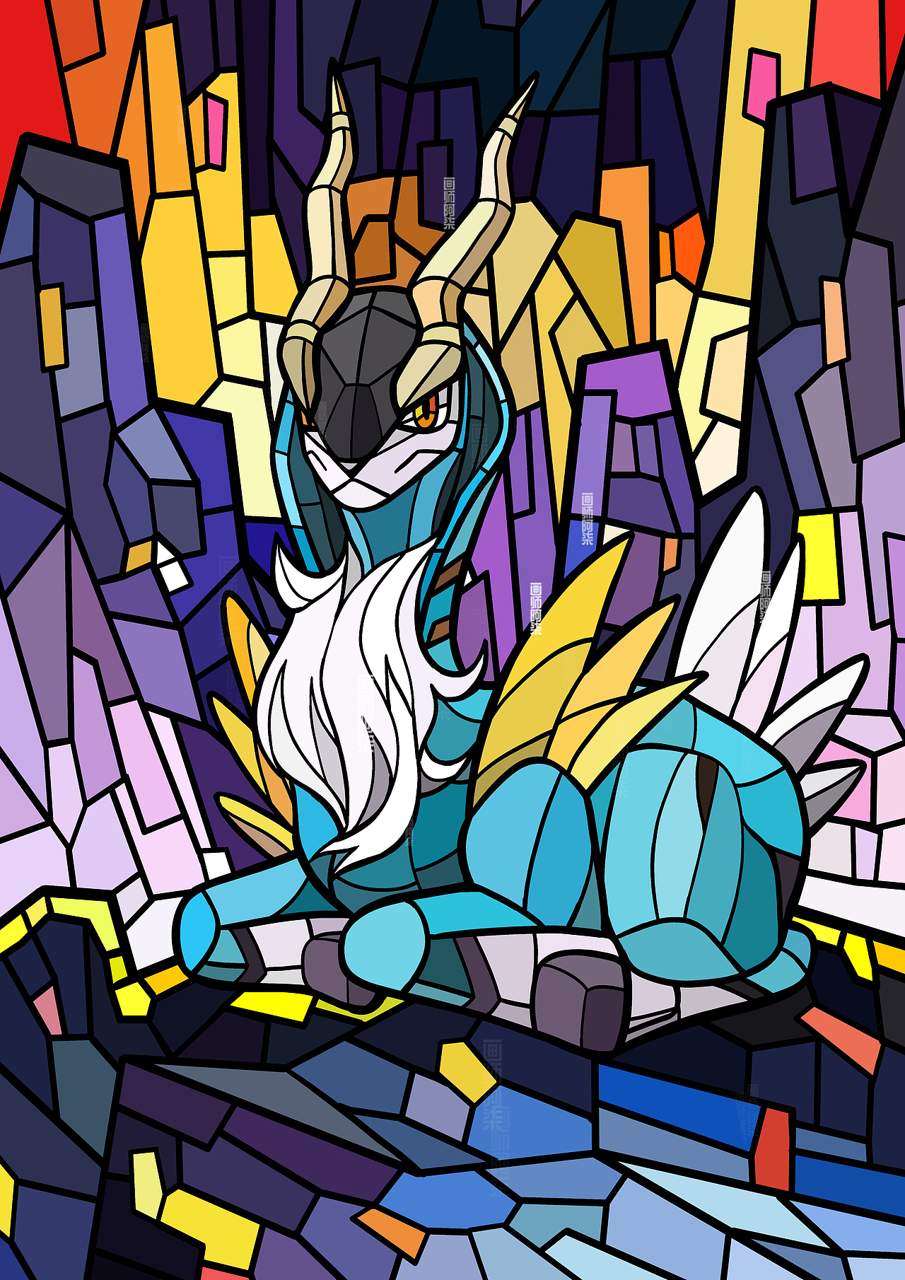 宝可梦卡牌教堂玻璃风格卡牌创作（图ZMzczMTg5NDE2） - 图案 - 站酷设计师画师阿柒原创素材 - 站酷ZCOOL