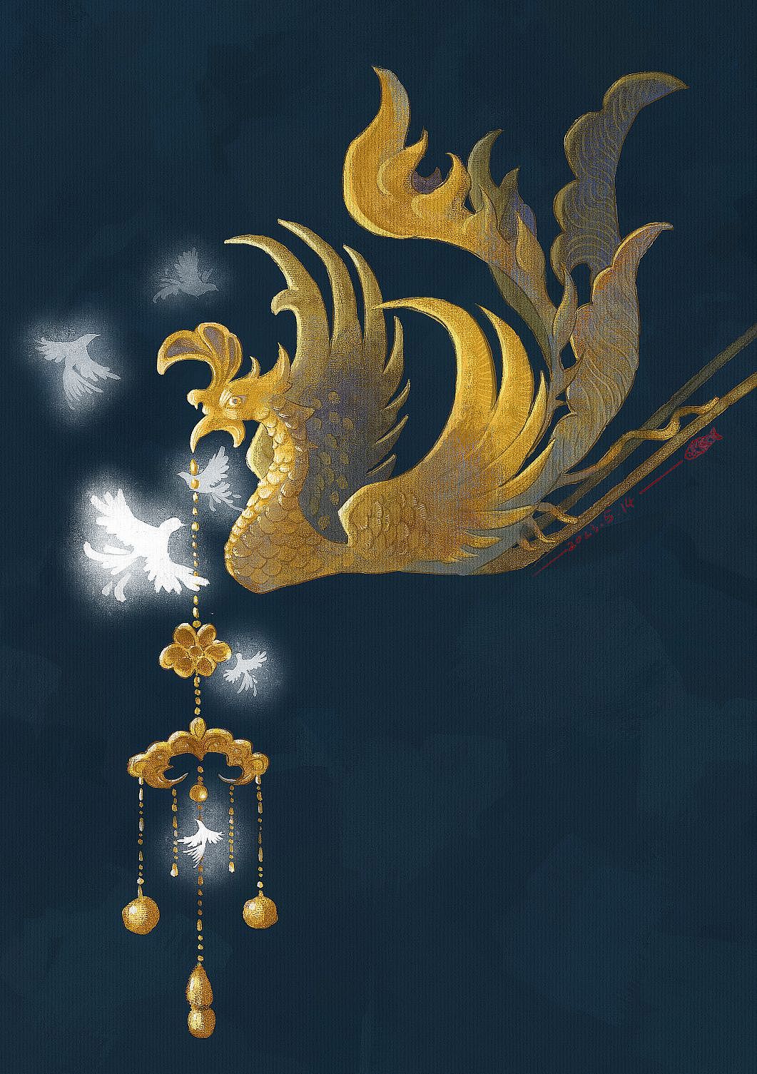 簪灵（图ZMzQ4MDU0MzU2） - 商业插画 - 站酷设计师今天吃鱼原创素材 - 站酷ZCOOL