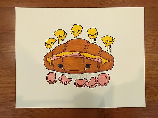 可颂还是要火腿芝士的