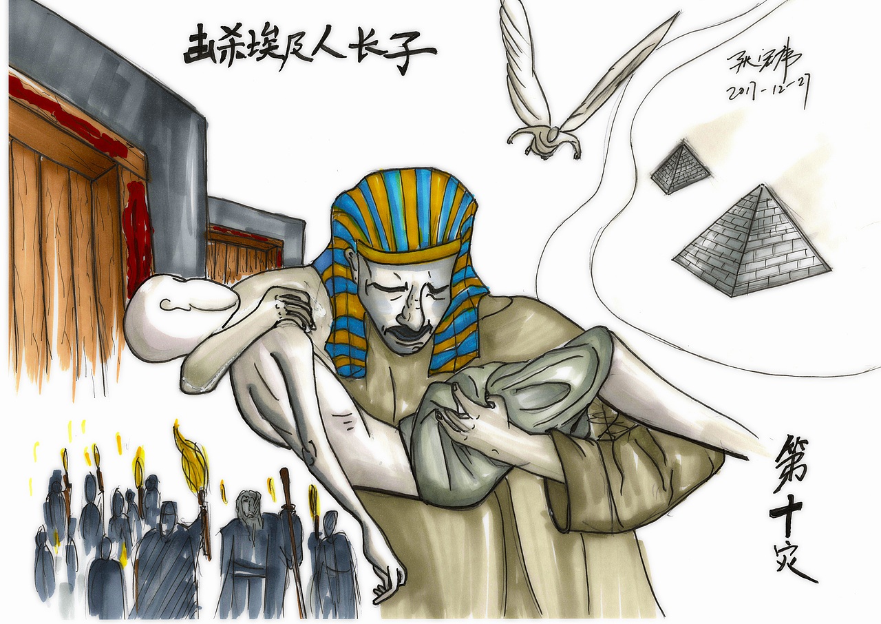 出埃及系列——击杀埃及人长子（图ZMTEzMzQ1NDcy） - 艺术插画 - 站酷设计师hongweiatcs原创素材 - 站酷ZCOOL