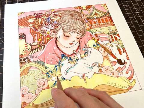 最近的一些国风插画作品