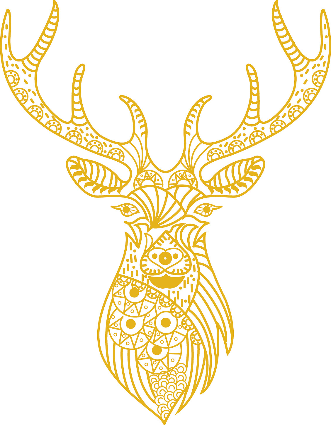 鹿头|平面|图案|lanselan_原创作品-站酷zcool