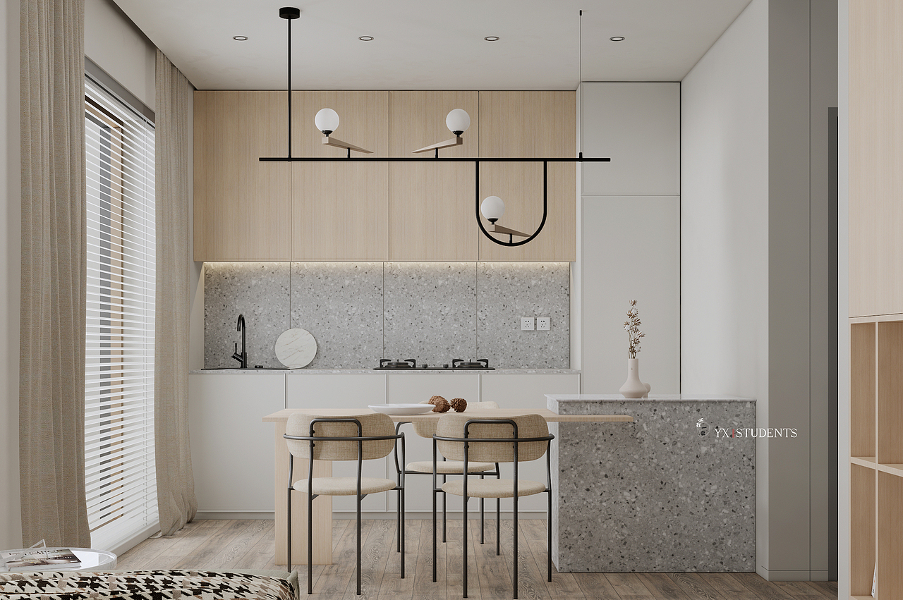 小空間公寓渲染（圖ZMjkwODAwMzE2） - 家裝設(shè)計 - 站酷設(shè)計師聽夏_原創(chuàng)素材 - 站酷ZCOOL