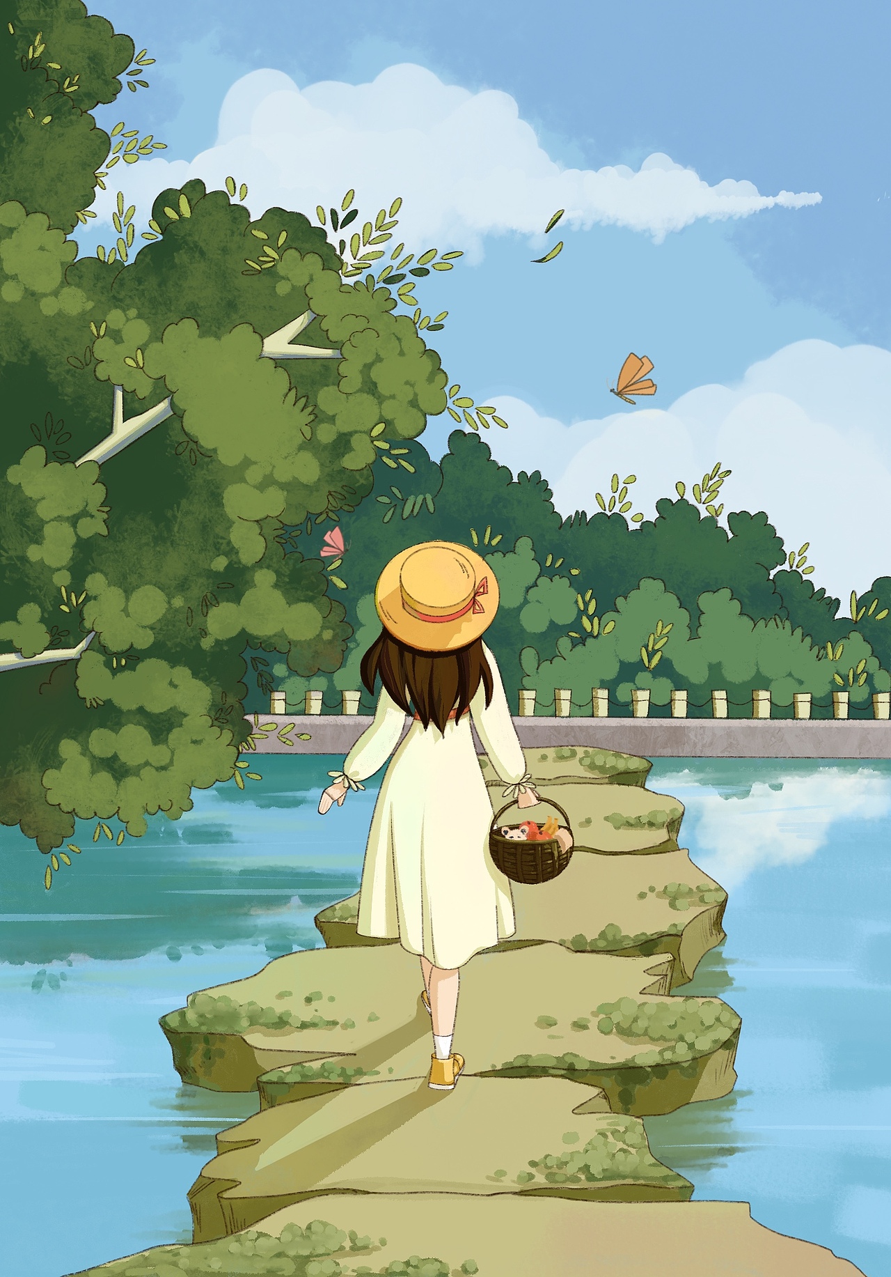 春天 風箏 野餐（圖ZMzMxODIyMzgw） - 商業(yè)插畫 - 站酷設計師丫丫一土原創(chuàng)素材 - 站酷ZCOOL