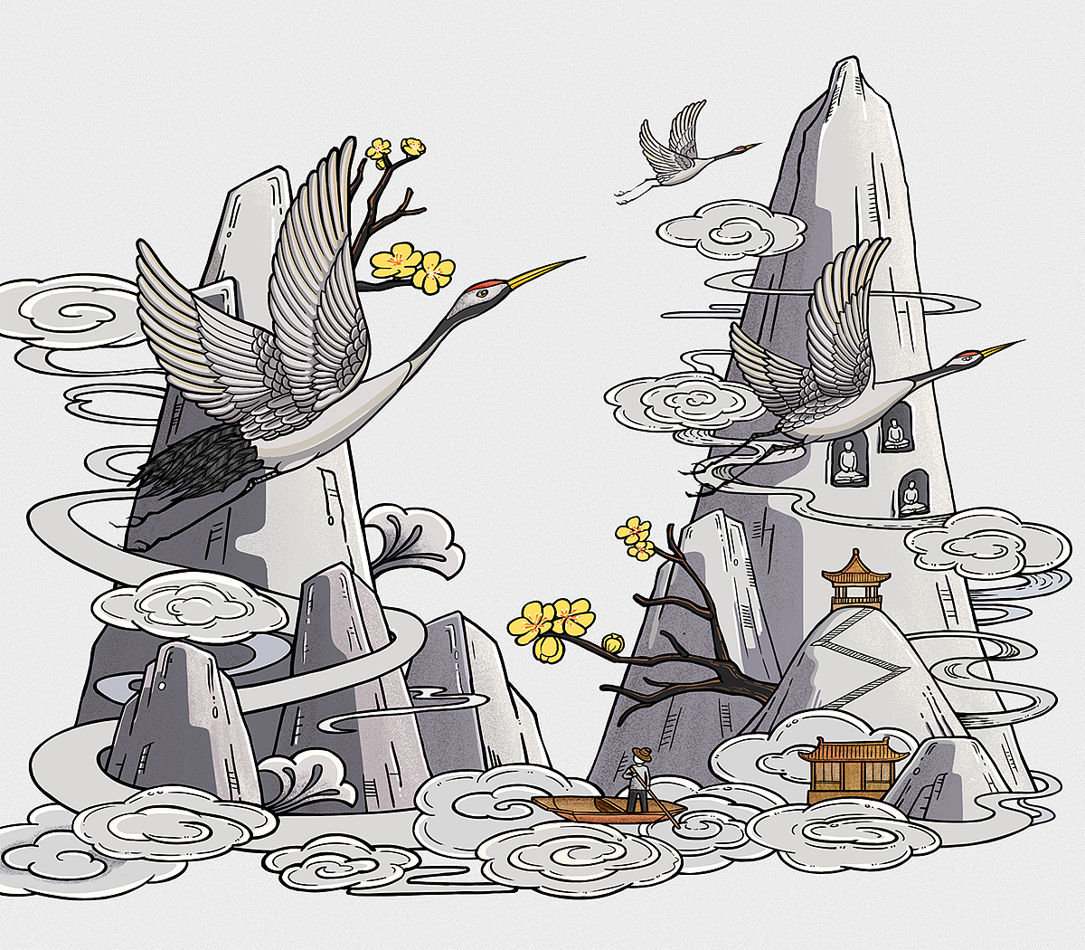 白酒-插画包装设计