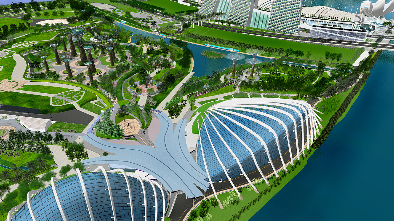 3d虚拟现实,智慧城市|空间|景观设计|strivegk - 原创作品 - 站酷