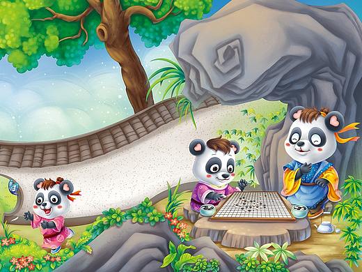 围棋启蒙图书 封面一组（个人主页-ZNTg4ODQzNjg=） - 儿童插画 - 站酷设计师右边偏右原创素材 - 站酷ZCOOL