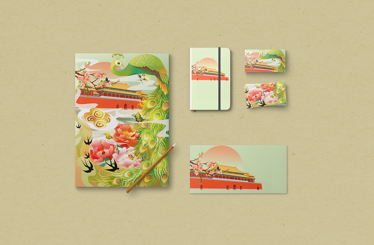 北京IP国风插画四季京城（图ZMzE0NzMyNjg4） - 商业插画 - 站酷设计师Z_SHIYUN原创素材 - 站酷ZCOOL