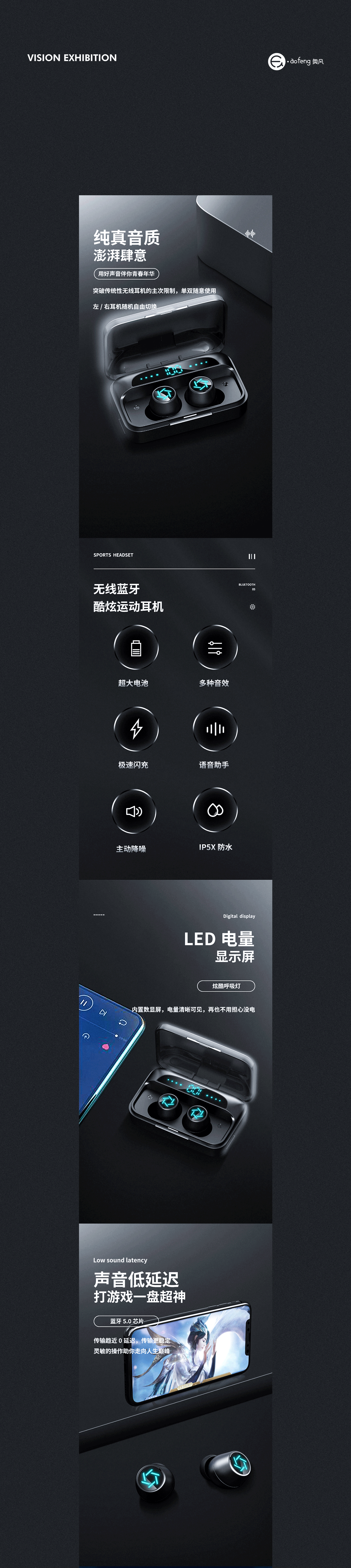 高端智能蓝牙耳机详情页（图ZMjUwOTQ4ODQ4） - 电商 - 站酷设计师Dear丶强子原创素材 - 站酷ZCOOL