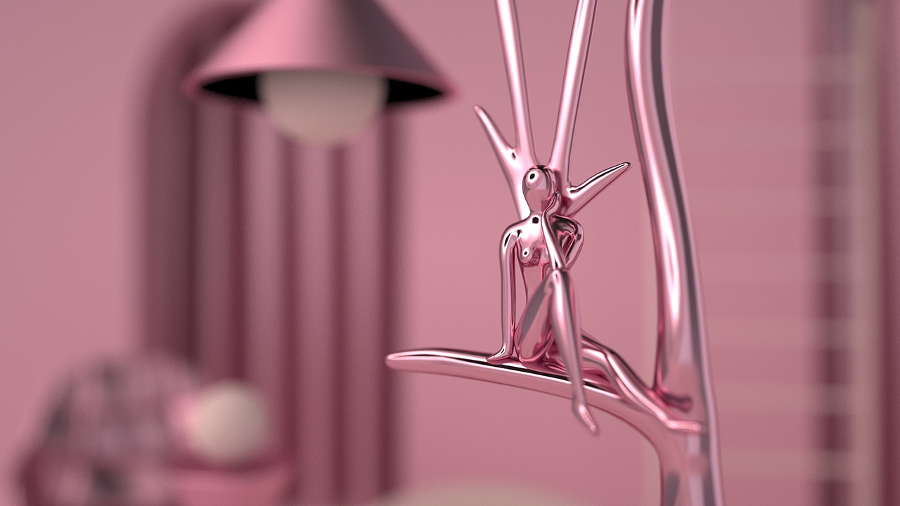 粉色系香水化妆品渲染小场景(附C4D工程)