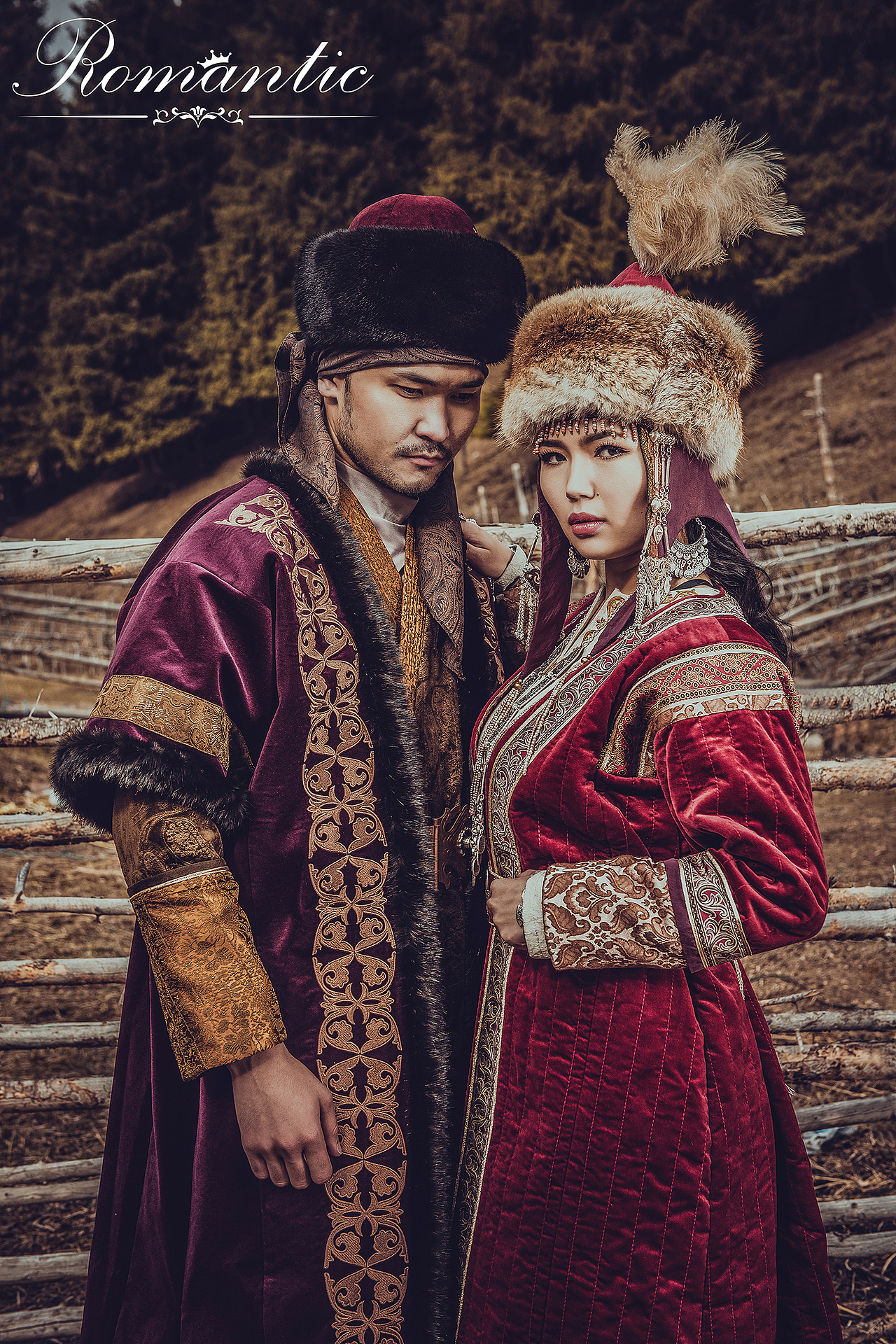 一组哈萨克族婚纱照