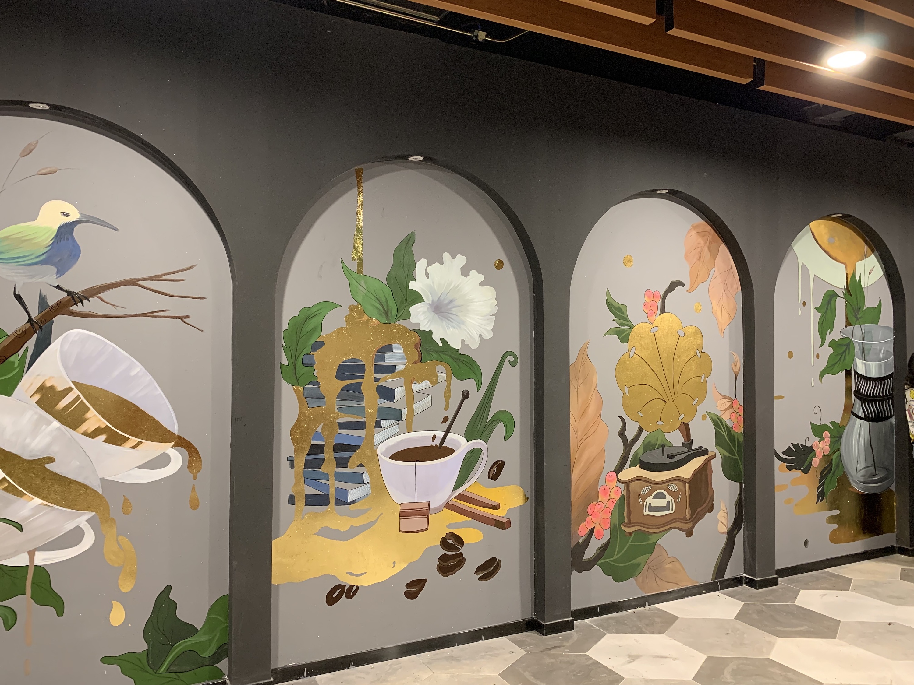 咖啡之翼|其他|墙绘/立体画|凡琢艺彩 - 原创作品 - 站酷 (zcool)