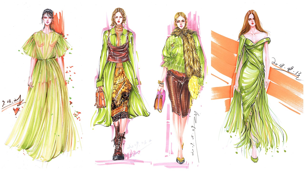 服装手绘～时装画（图ZMTYzODYxMjY0） - 正装/礼服 - 站酷设计师零一手绘原创素材 - 站酷ZCOOL